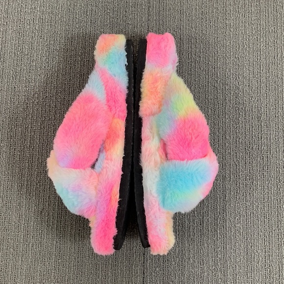 Mix No. 6 Platform Slipper Sandals Womens Size 9 Tie Dye Fuzzy Amatta Slides - Picture 10 of 13